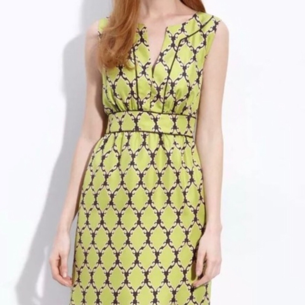 Kate Spade Lime Green Silk Dress Size 0